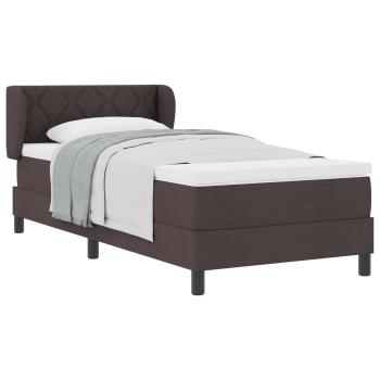 Boxspringbett mit Matratze Dunkelbraun 90x200 cm Stoff