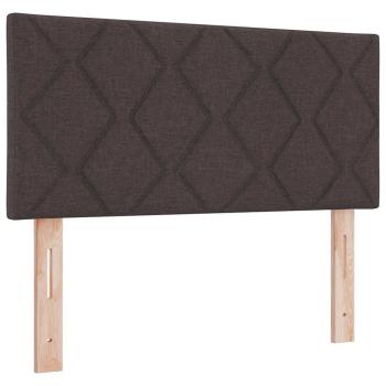 Boxspringbett mit Matratze Dunkelbraun 90x200 cm Stoff