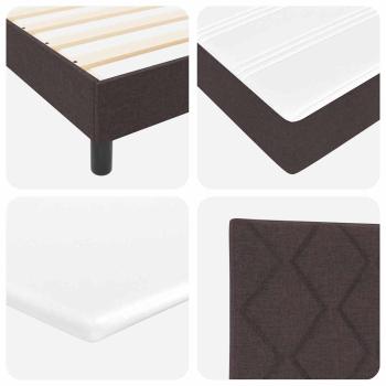 Boxspringbett mit Matratze Dunkelbraun 90x200 cm Stoff