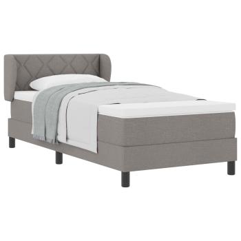 Boxspringbett mit Matratze Taupe 90x200 cm Stoff