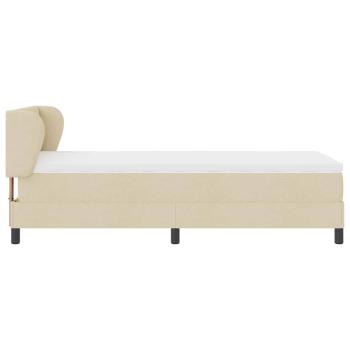 Boxspringbett mit Matratze Creme 90x200 cm Stoff