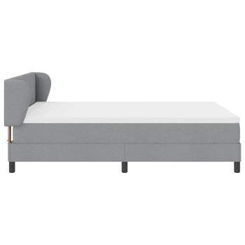 Boxspringbett mit Matratze Hellgrau 140x190 cm Stoff