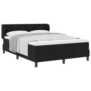 Boxspringbett mit Matratze Schwarz 140x190 cm Stoff