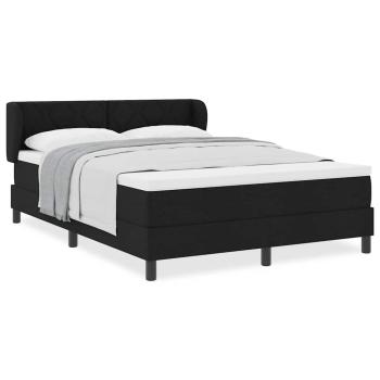 Boxspringbett mit Matratze Schwarz 140x190 cm Stoff