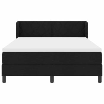 Boxspringbett mit Matratze Schwarz 140x190 cm Stoff