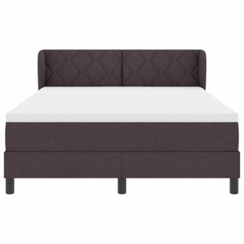 Boxspringbett mit Matratze Dunkelbraun 140x190 cm Stoff