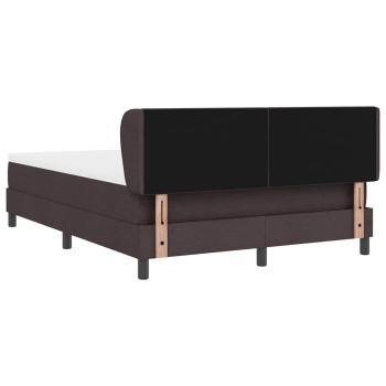 Boxspringbett mit Matratze Dunkelbraun 140x190 cm Stoff