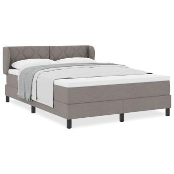 Boxspringbett mit Matratze Taupe 140x200 cm Stoff