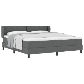 Boxspringbett mit Matratze Dunkelgrau 180x200 cm Stoff