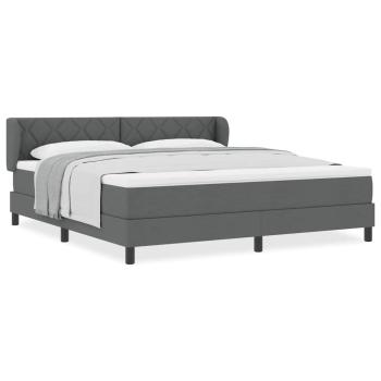 Boxspringbett mit Matratze Dunkelgrau 180x200 cm Stoff