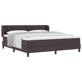 Boxspringbett mit Matratze Dunkelbraun 180x200 cm Stoff