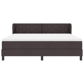 Boxspringbett mit Matratze Dunkelbraun 180x200 cm Stoff