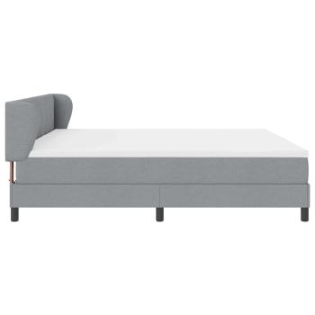 Boxspringbett mit Matratze Hellgrau 200x200 cm Stoff