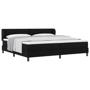 Boxspringbett mit Matratze Schwarz 200x200 cm Stoff