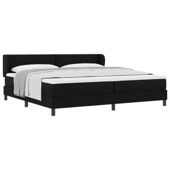 Boxspringbett mit Matratze Schwarz 200x200 cm Stoff