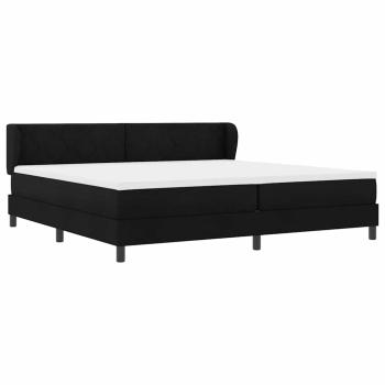 Boxspringbett mit Matratze Schwarz 200x200 cm Stoff