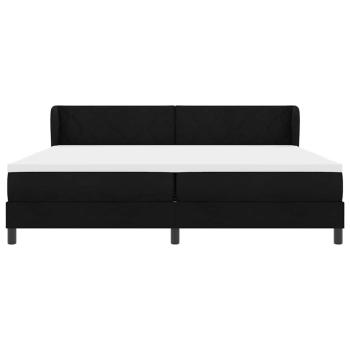 Boxspringbett mit Matratze Schwarz 200x200 cm Stoff