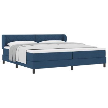 Boxspringbett mit Matratze Blau 200x200 cm Stoff