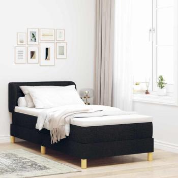 ARDEBO.de - Boxspringbett mit Matratze Schwarz 90x190 cm Stoff