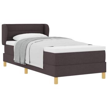 Boxspringbett mit Matratze Dunkelbraun 90x200 cm Stoff