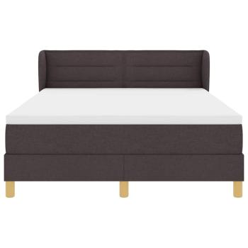 Boxspringbett mit Matratze Dunkelbraun 140x190 cm Stoff
