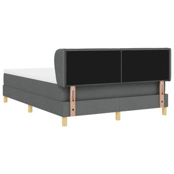 Boxspringbett mit Matratze Dunkelgrau 140x200 cm Stoff
