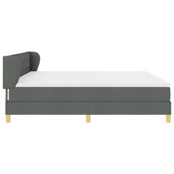 Boxspringbett mit Matratze Dunkelgrau 200x200 cm Stoff
