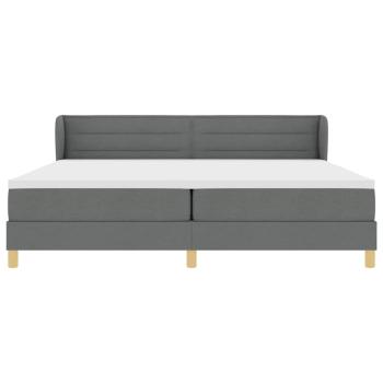Boxspringbett mit Matratze Dunkelgrau 200x200 cm Stoff