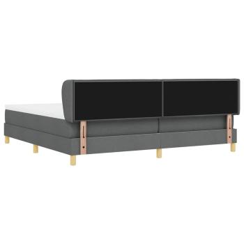 Boxspringbett mit Matratze Dunkelgrau 200x200 cm Stoff