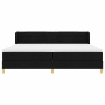 Boxspringbett mit Matratze Schwarz 200x200 cm Stoff