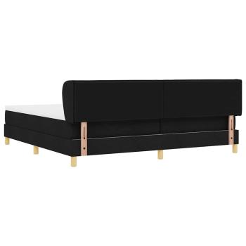 Boxspringbett mit Matratze Schwarz 200x200 cm Stoff