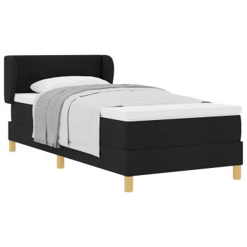 ARDEBO.de - Boxspringbett mit Matratze Schwarz 80x200 cm Stoff