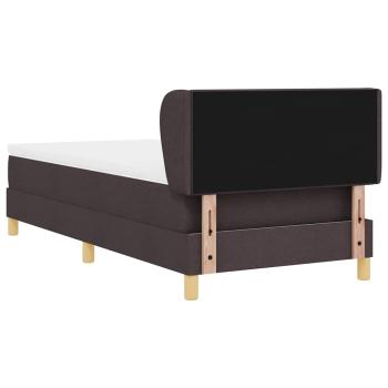 Boxspringbett mit Matratze Dunkelbraun 80x200 cm Stoff