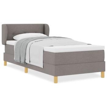 Boxspringbett mit Matratze Taupe 80x200 cm Stoff