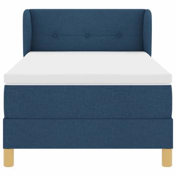 Boxspringbett mit Matratze Blau 80x200 cm Stoff