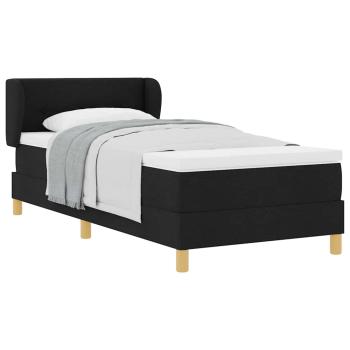Boxspringbett mit Matratze Schwarz 90x190 cm Stoff
