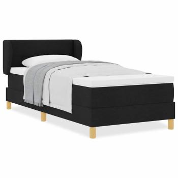 Boxspringbett mit Matratze Schwarz 90x190 cm Stoff