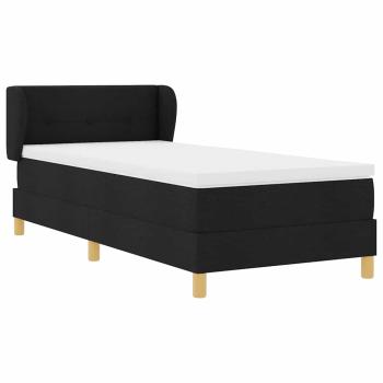 Boxspringbett mit Matratze Schwarz 90x190 cm Stoff