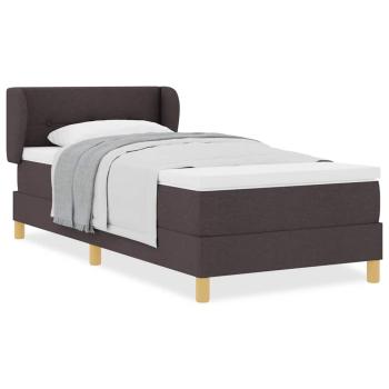 Boxspringbett mit Matratze Dunkelbraun 90x200 cm Stoff