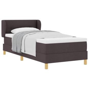 Boxspringbett mit Matratze Dunkelbraun 90x200 cm Stoff