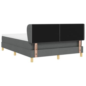 Boxspringbett mit Matratze Dunkelgrau 140x190 cm Stoff