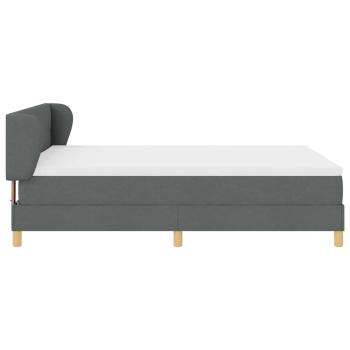 Boxspringbett mit Matratze Dunkelgrau 140x190 cm Stoff