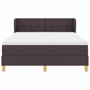 Boxspringbett mit Matratze Dunkelbraun 140x200 cm Stoff