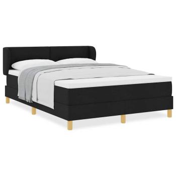 Boxspringbett mit Matratze Schwarz 160x200 cm Stoff