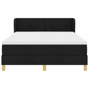 Boxspringbett mit Matratze Schwarz 160x200 cm Stoff