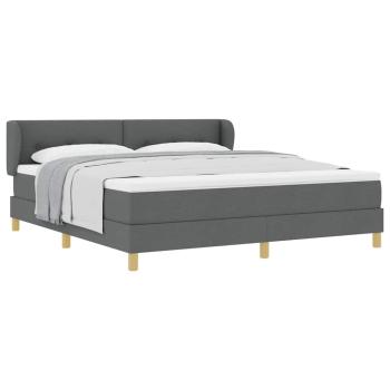Boxspringbett mit Matratze Dunkelgrau 180x200 cm Stoff