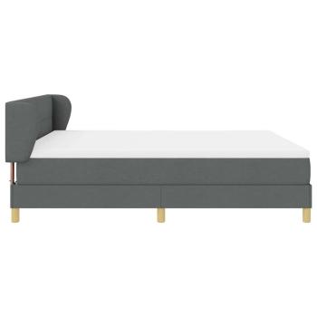Boxspringbett mit Matratze Dunkelgrau 180x200 cm Stoff