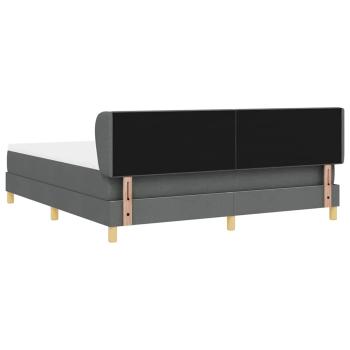 Boxspringbett mit Matratze Dunkelgrau 180x200 cm Stoff