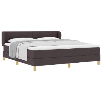 Boxspringbett mit Matratze Dunkelbraun 180x200 cm Stoff
