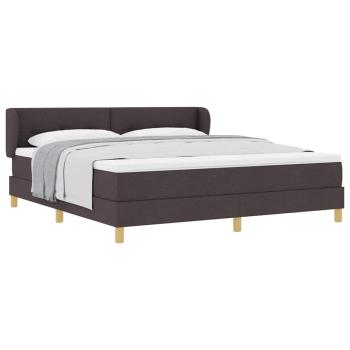 Boxspringbett mit Matratze Dunkelbraun 180x200 cm Stoff
